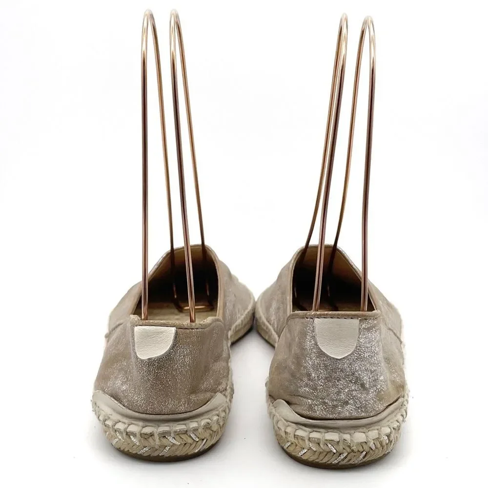 Rag & Bone Georgie Silver Platinum Espadrille Slip-On Shoe Women’s Size 39.5 | 9